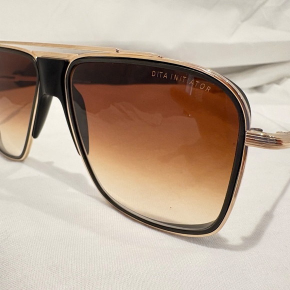 NEW! DITA INITIATOR DTS116-58-02-GLD-BLK; GOLD AND BLACK FRAME W/ BROWN GRADIENT - Picture 2 of 7
